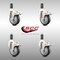 Service Caster 4 Inch 316SS Thermoplastic Rubber Swivel 1-1/4 Inch Stem Caster Set Lock Brake SCC-SS316TTLEX20S414-TPRB-114-4 - alternate 4